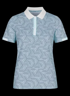 Abby Poloshirt, Hexagon Mint