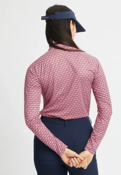 Addy Long Sleeve, Carmine Rose Retro R Mono