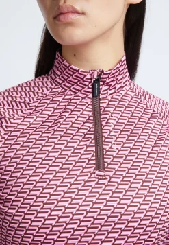 Addy Long Sleeve, Carmine Rose Retro R Mono