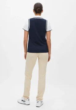 Adele Knitted Vest, Navy/White