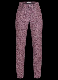 Chie Comfort Pants 30, Hexagon Red