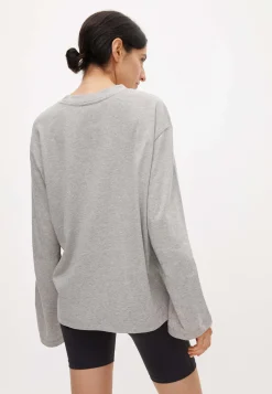 Cotton Melange Long Sleeve, Grey Melange