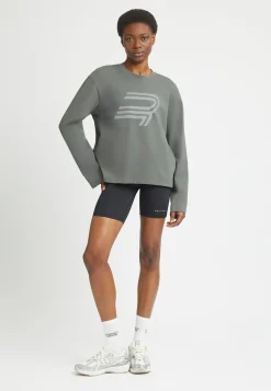 Cotton Melange Long Sleeve, Dark Shadow