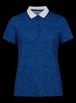 Deni Poloshirt, Hexagon Blue