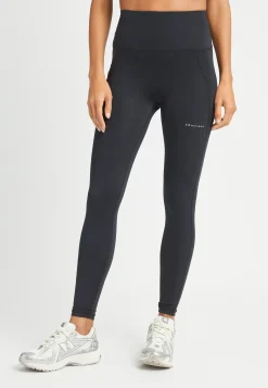 Flattering Curved High Waist Tights, Black