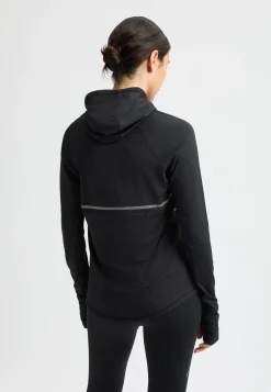 Jacquard Hood Long Sleeve, Black