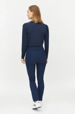 Jess Yarndye Pants, Minicheck Turkish Sea