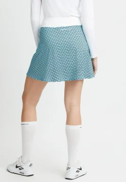 Luna Long Skort, Capri Blue Retro R Mono