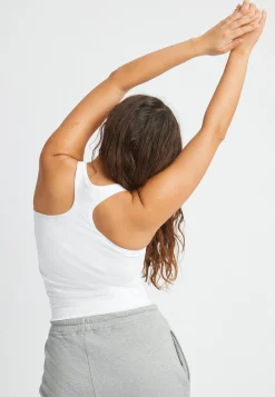 Micro Rib Singlet, White