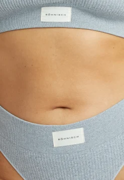 Micro Rib String, Grey Melange