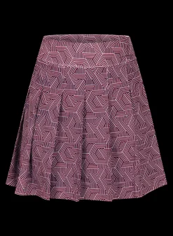 Mira Pleated Regular Skort, Hexagon Red