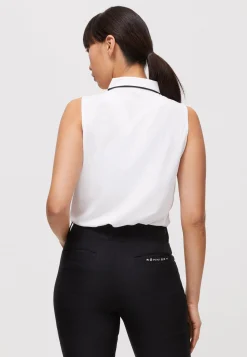 Miriam Sleeveless Poloshirt, White