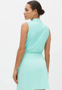 Nicky Sleeveless Poloshirt, Ice Green