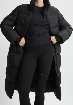 Pebble Drawstring Coat, Black