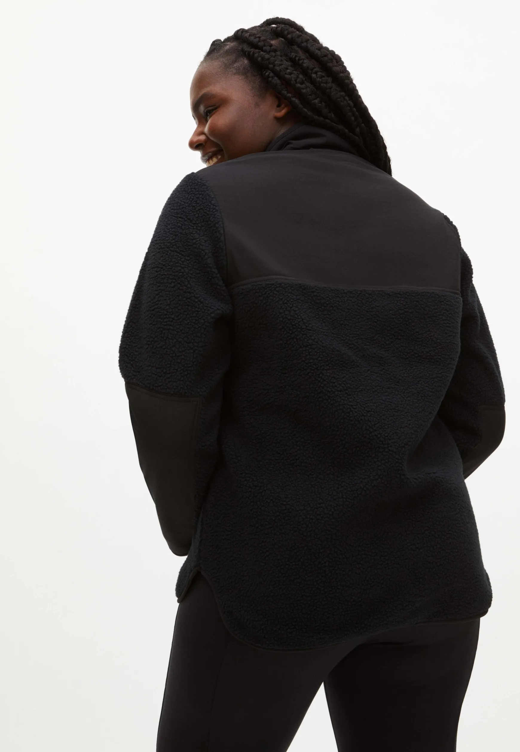 Phoebe Pile Jacket, Black