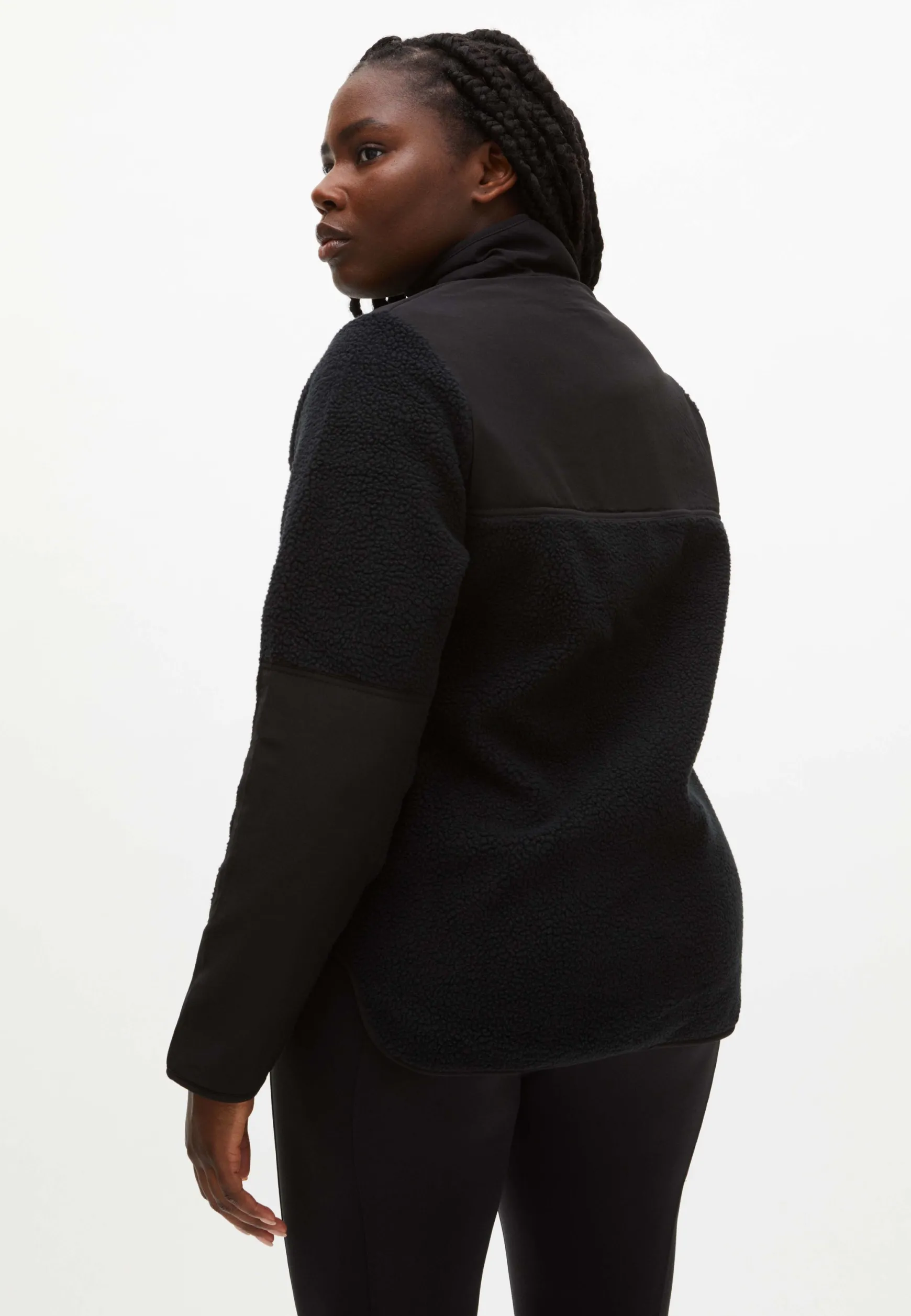 Phoebe Pile Jacket, Black