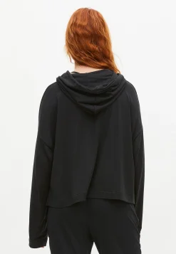 Soft Cropped Hoodie, Black