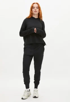 Soft Cropped Hoodie, Black