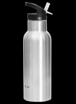 Straw Water Bottle, Silver
